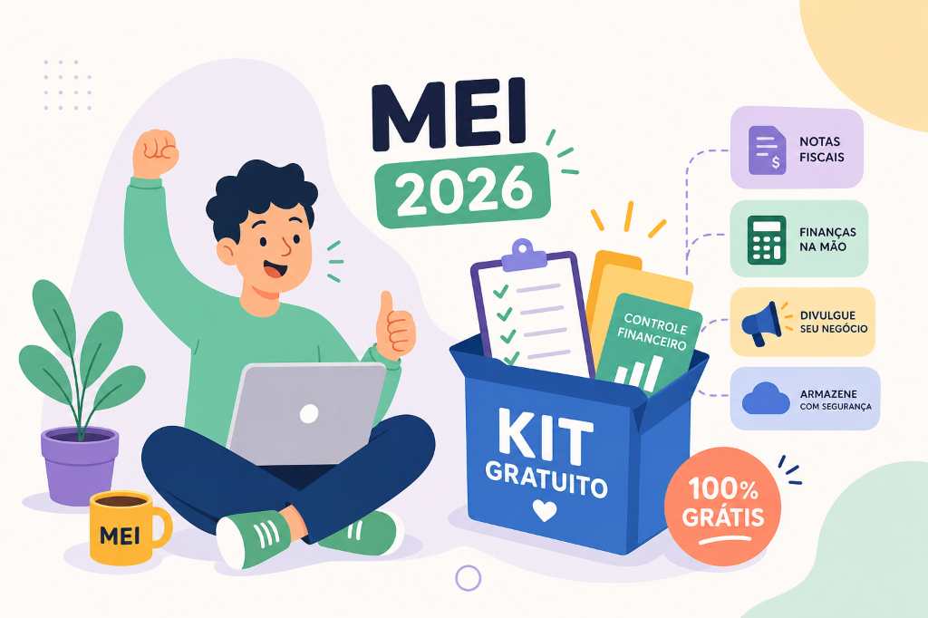 Ferramentas para MEI 2026: o kit gratuito definitivo Ferramentas para MEI 2026: o kit gratuito definitivo — ilustração do guia MEI